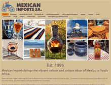 Tablet Screenshot of mexicanimports.co.za